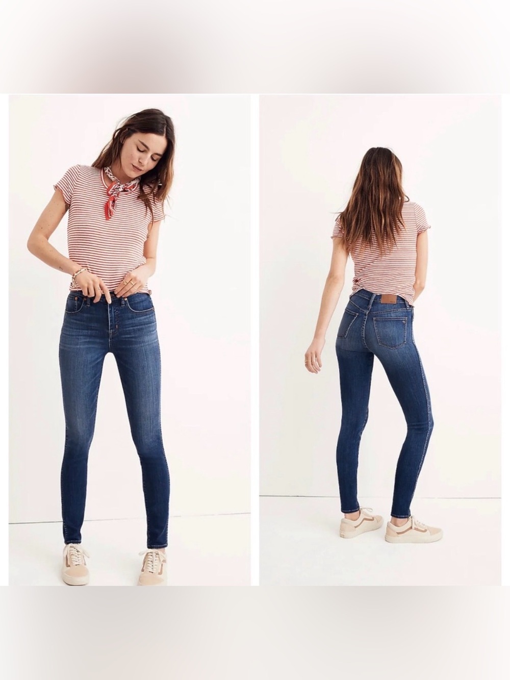 Madewell 10” High-Rise Dark Blue Skinny Jeans for Women
